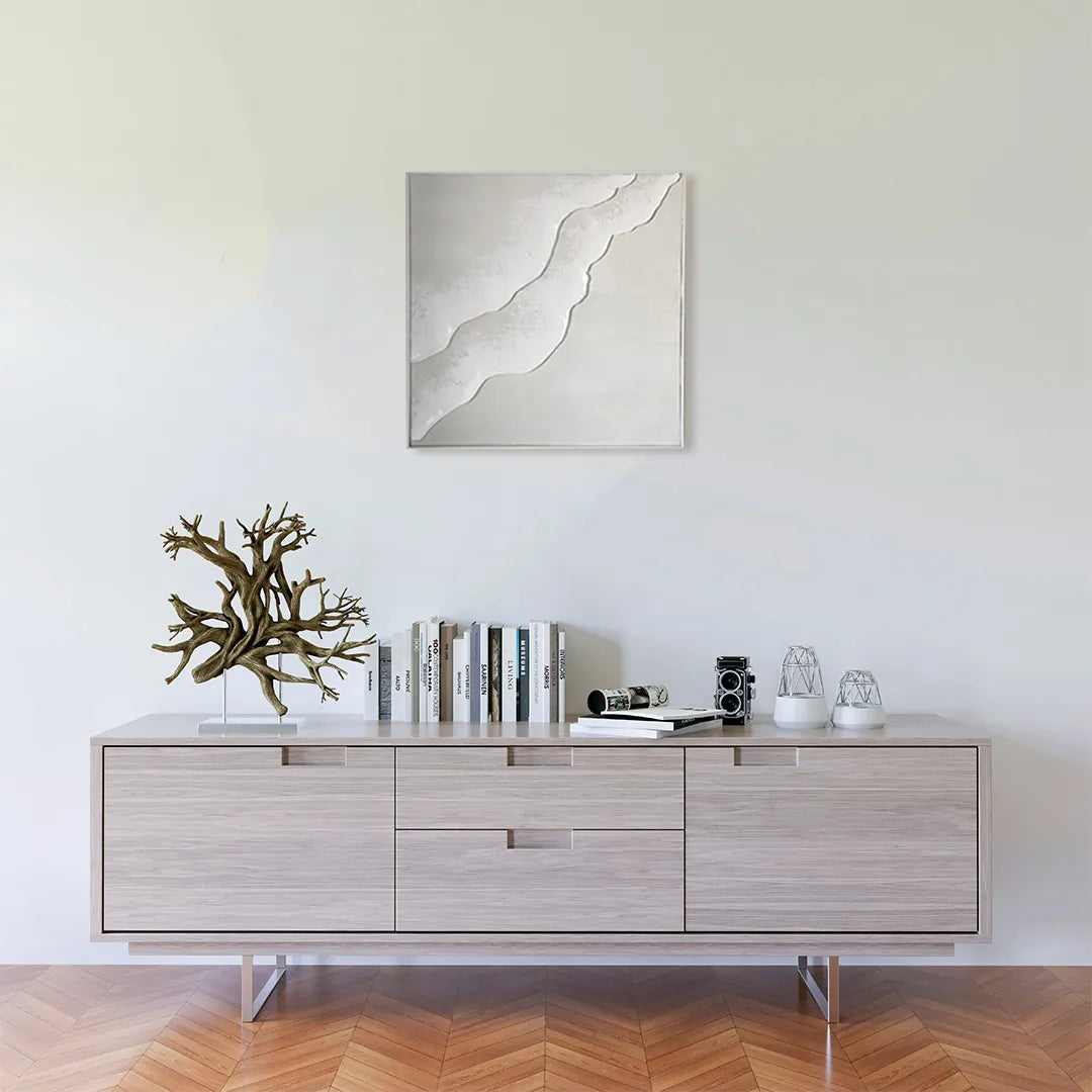 【Beach 60×60cm】ミルクティー 海の絵